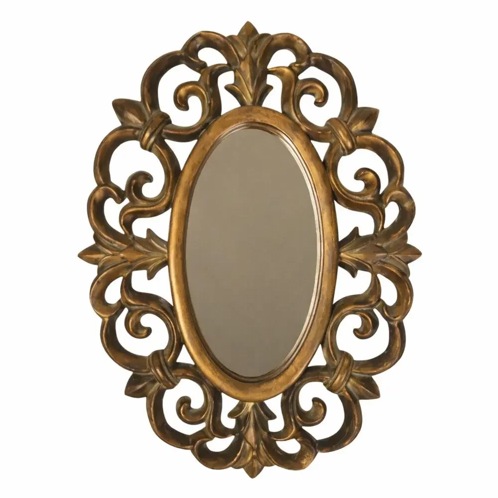 Vintage Decoline French Provincial Oval Wall Mirror 15